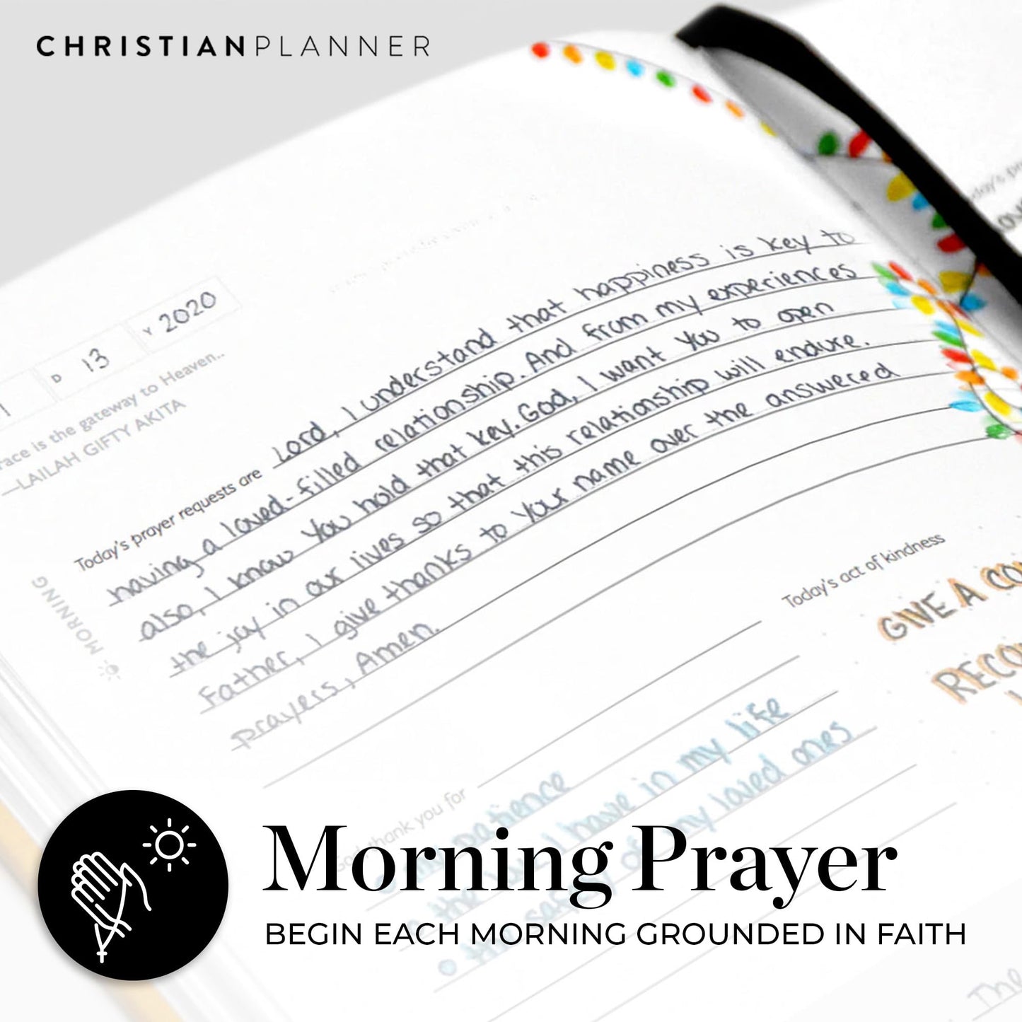 Daily Prayer Journal by Christian Planner 6 Month Undated Journal - Inspire Your Connection with The Lord - Prayer Habits & Bible Study (Indigo Blue)